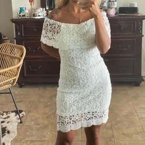 White Crochet Summer Dress